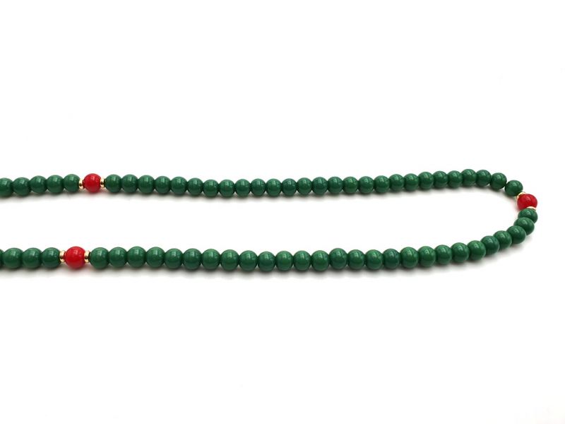 Tibetischer Schmuck Mâlâ in Steinperlen - Grün 4