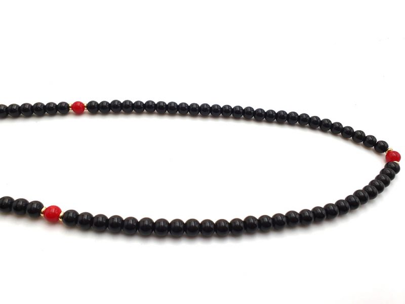 Tibetischer Schmuck Mâlâ in Steinperlen - Schwarz 4