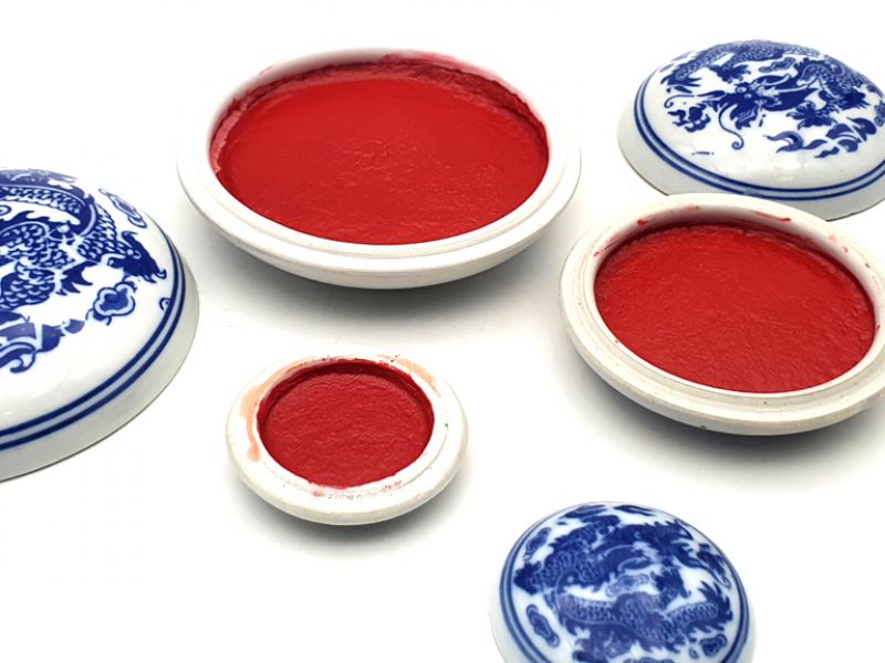 Tinta china roja para sello chino - modelo intermedio 4