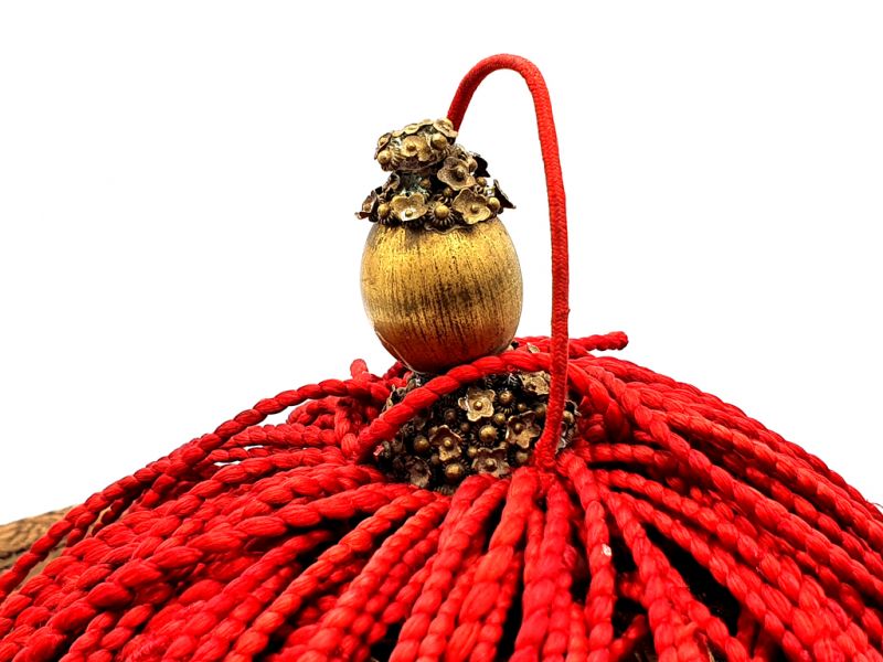 Tocado de verano chino mandarín antiguo - Dinastía Qing 3