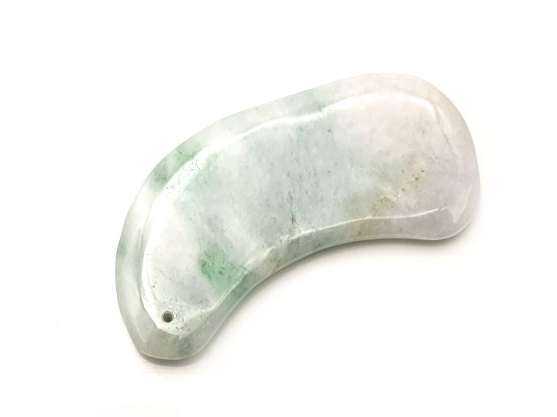 Traditional Chinese Medicine - Gua Sha en Jade - Green and white / Translucent 1