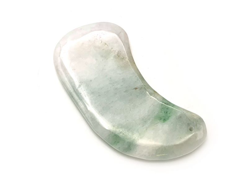 Traditional Chinese Medicine - Gua Sha en Jade - Green and white / Translucent 2