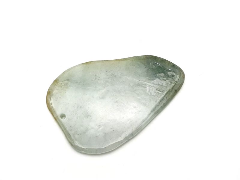 Traditional Chinese Medicine - Gua Sha en Jade - White and Green spotted 1