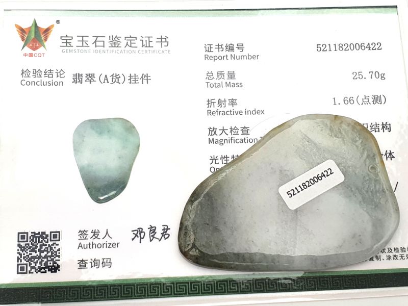 Traditional Chinese Medicine - Gua Sha en Jade - White and Green spotted 3