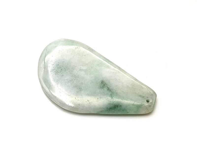 Traditional Chinese Medicine - Gua Sha en Jade - White and spotted green / Translucent 2