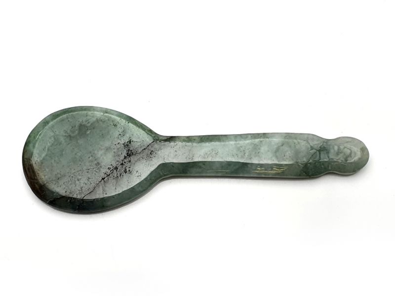Traditional Chinese Medicine - Gua Sha Jade Spoon - Category A with certificate 1