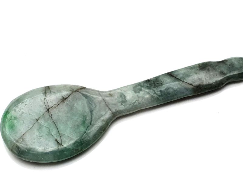 Traditional Chinese Medicine - Gua Sha Jade Spoon - Several greens 2