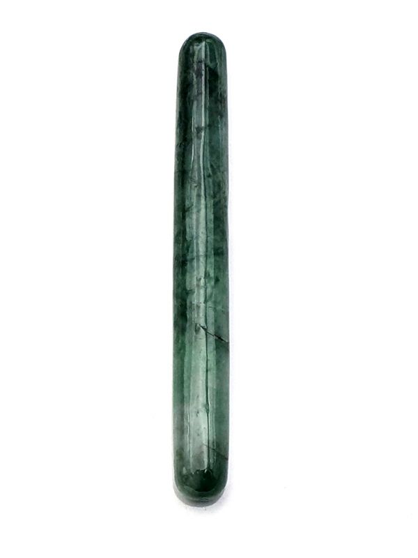 Traditional Chinese medicine - jade acupressure stick - Dark green and green - Translucent 1
