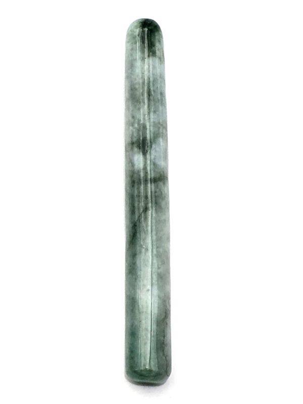 Traditional Chinese medicine - jade acupressure stick - Green and white - Translucent 1