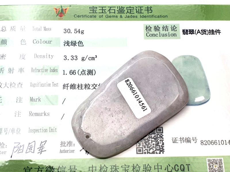 Traditional Chinese Medicine - Mini Gua Sha en Jade - White and Green 2