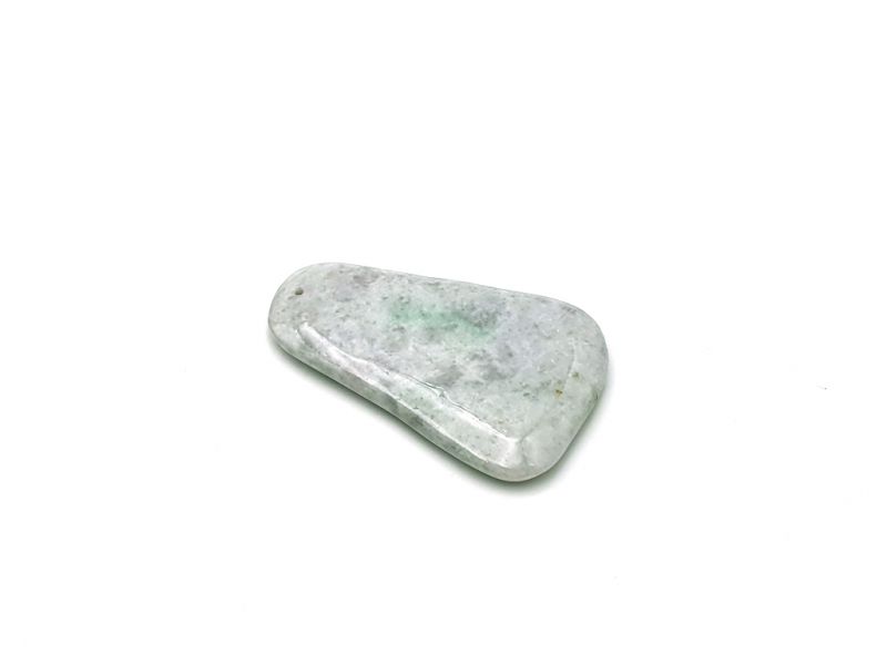 Traditional Chinese Medicine - Mini Gua Sha en Jade - White and spotted green 1
