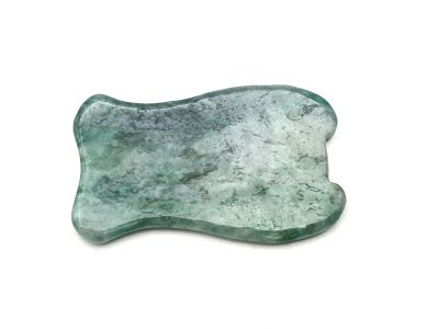 Traditionelle chinesische Medizin - Gua Sha Fisch - Körper und Gesicht - Farbverlauf dunkelgrün