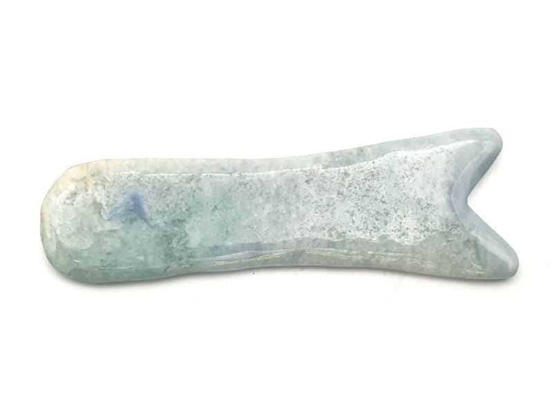 Traditionelle chinesische Medizin - Gua Sha Fisch - Körper und Gesicht - Hellgrün / Transparent