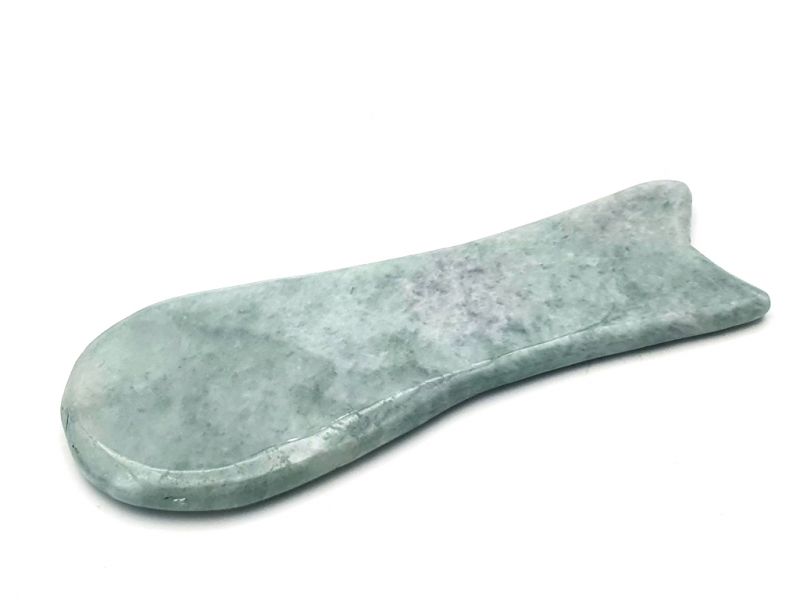 Traditionelle chinesische Medizin - Gua Sha Fisch - Körper und Gesicht - Hellgrün 2