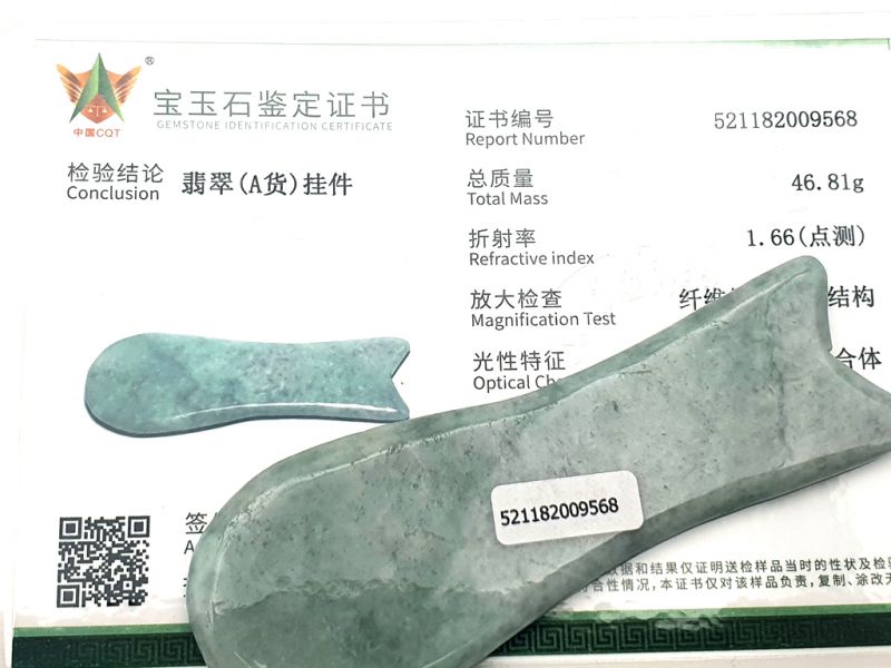 Traditionelle chinesische Medizin - Gua Sha Fisch - Körper und Gesicht - Hellgrün 3