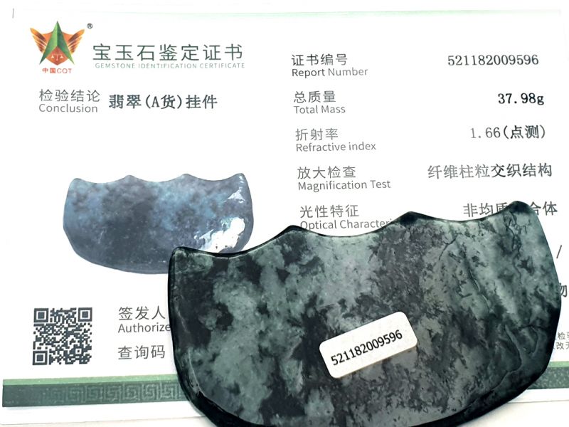 Traditionelle chinesische Medizin - Gua Sha umgekehrt konkav in Jade - Dunkelgrün und weiß 2