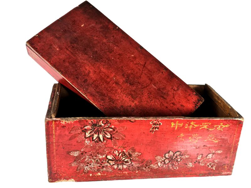 Traditionelle chinesische Truhe aus rotem Holz – Ahnenblumen 4