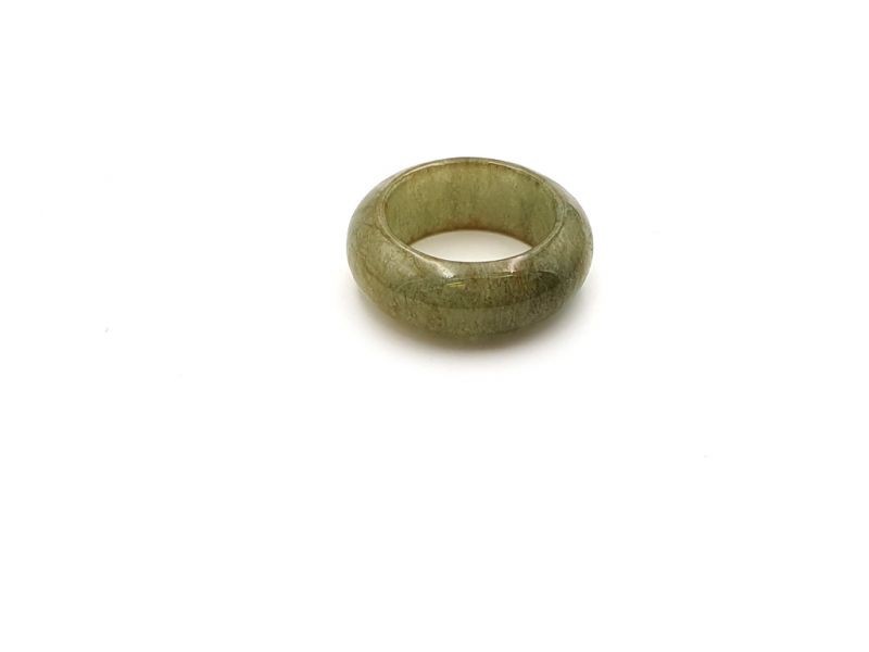 Translucent Green Jade Ring - Size 4.5 2