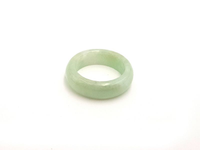 Translucent Green Jade Ring - Size 7.5 1