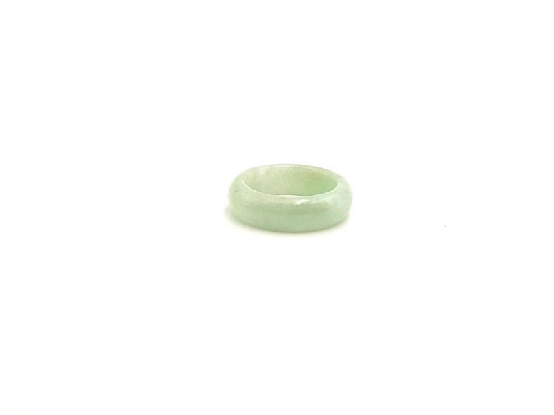 Translucent Green Jade Ring - Size 7.5 2