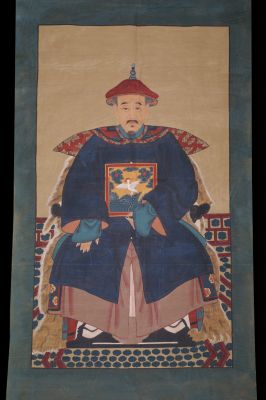 Très Grand Portrait d'ancêtres chinois - Majestueux - Empereur