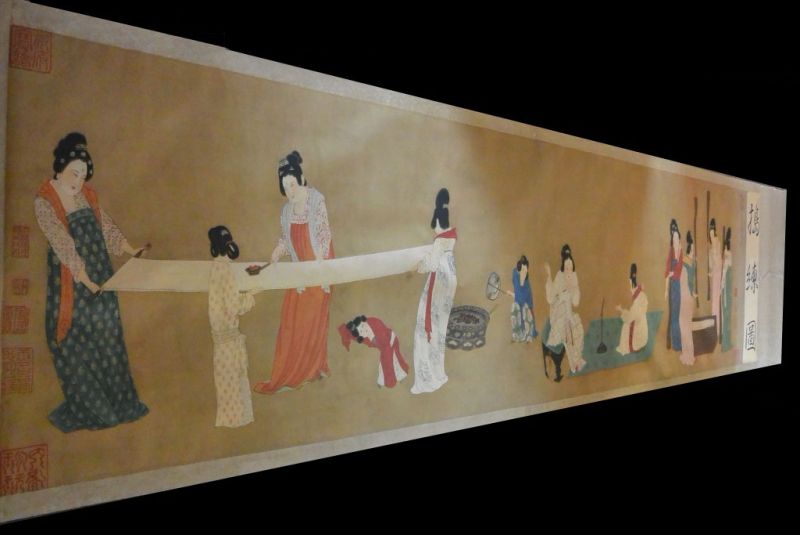 Très Grande Scène chinoise Peinture Dames de la cour 4