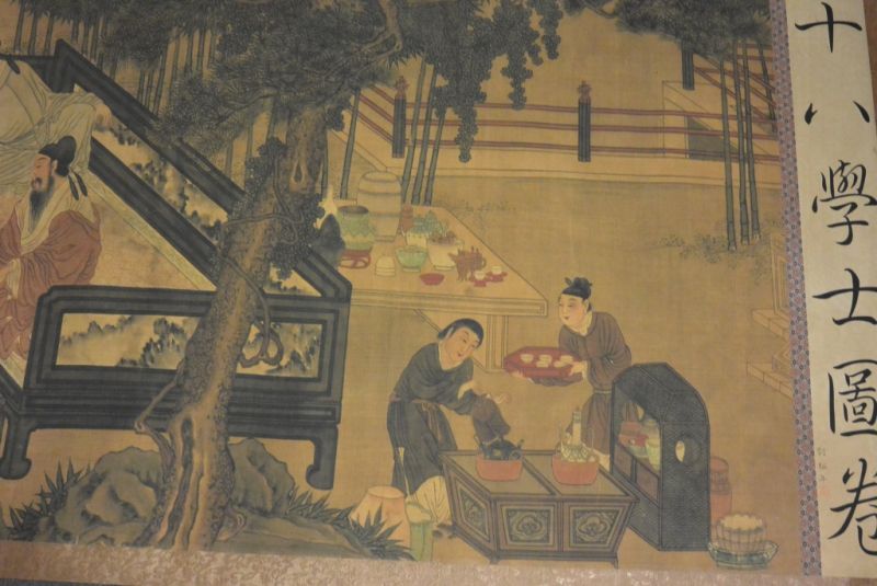 Très Grande Scène chinoise Peinture Dame de cour 5