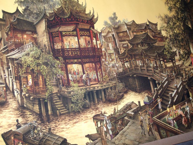 Très Grande Scène chinoise - Peinture - Scène Ville Chinoise 4