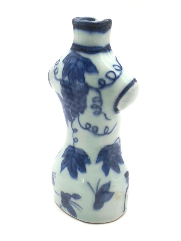 Vase Chinois blanc et bleu porcelaine 3