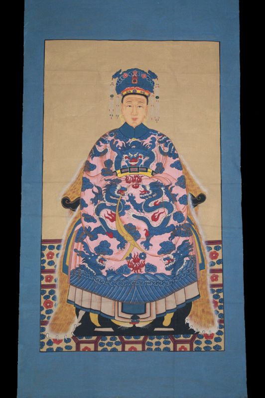 Very Large Chinese Ancestor Portrait - Majestic - Empress - Pink 1