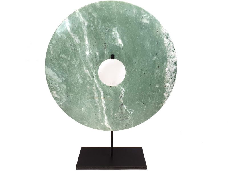 Very Large Chinese Bi Disc in Jade 40cm 2