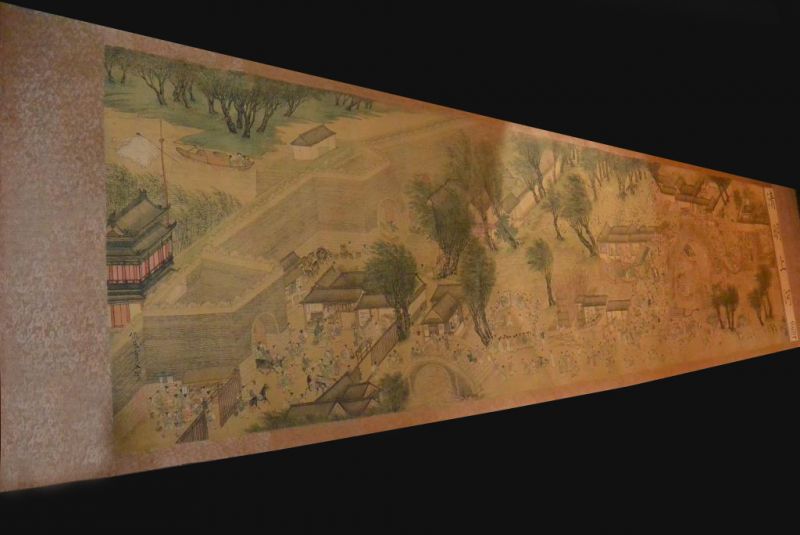 Very Large Chinese Kakemono - Painting - Chinese countryside 1