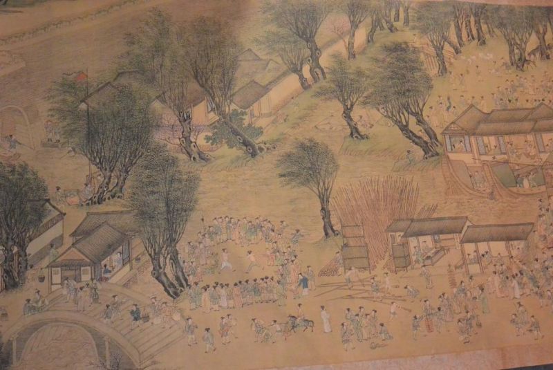 Very Large Chinese Kakemono - Painting - Chinese countryside 3