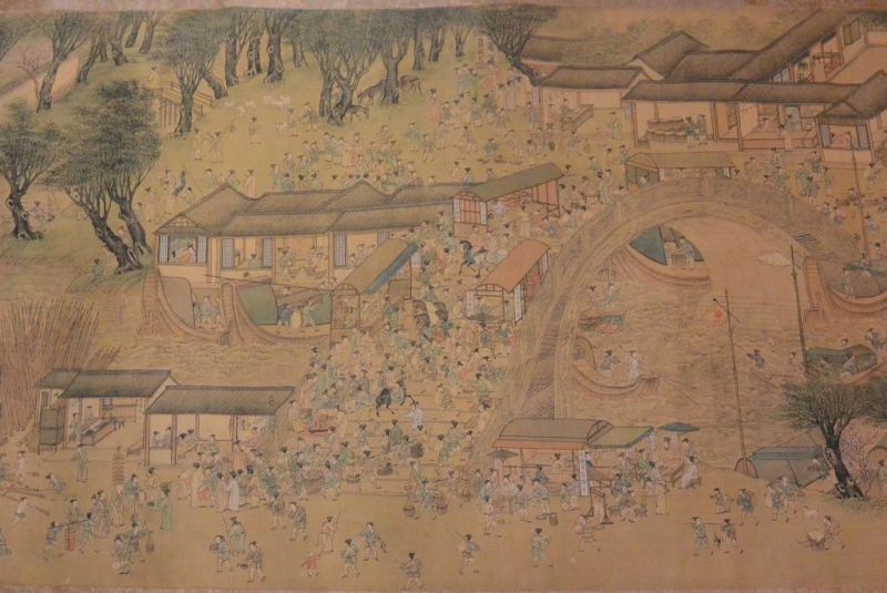 Very Large Chinese Kakemono - Painting - Chinese countryside 4