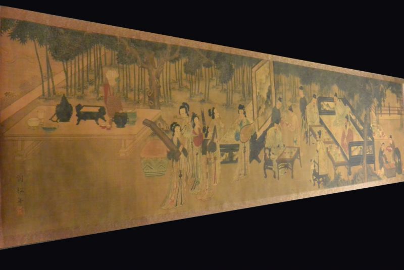 Very Large Chinese Kakemono Painting Court lady 2