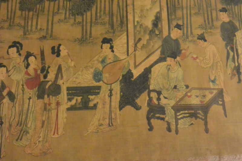 Very Large Chinese Kakemono Painting Court lady 3