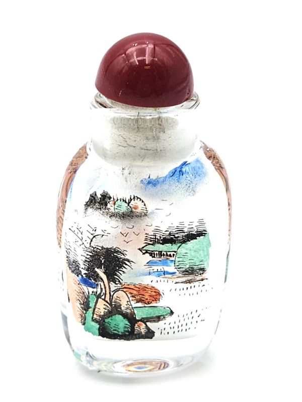 Very Small Glass Snuff Bottle - Chinese Arist - Chinese landscape 2