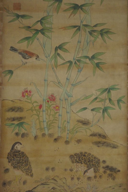 Vogel Chinesische Gemälde Kakemono 2
