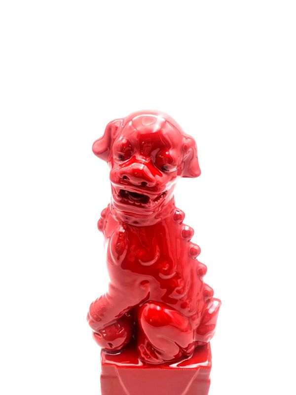 Wächterlöwe Porzelanstatur - Rot (einzeln erhältlich) 2