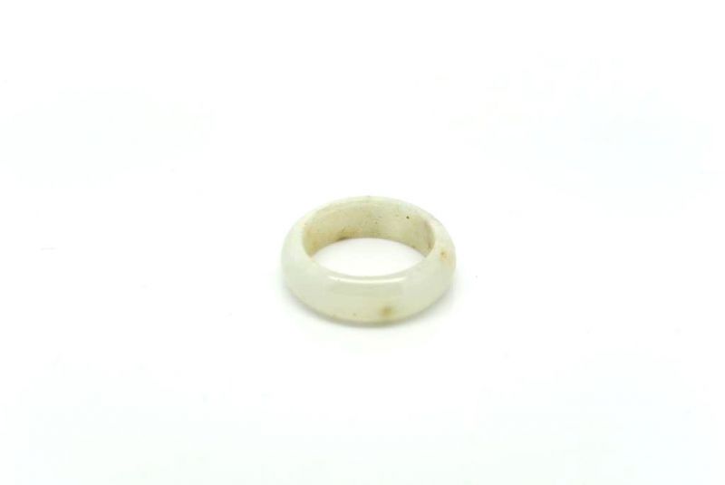 Weiß Jade Ringe 3