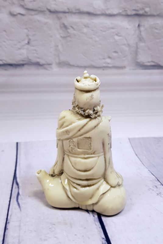 Weiße chinesische Statue - Porzellan Dehua - Alter Mann 2 3