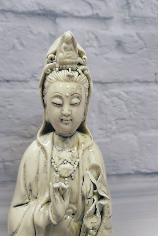 Weiße chinesische Statue - Porzellan Dehua - Chinesische Göttin 2