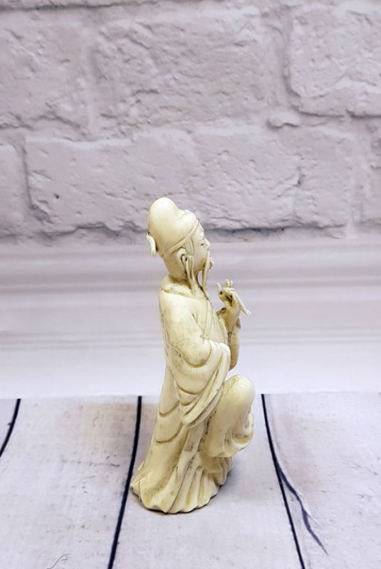 Weiße chinesische Statue - Porzellan Dehua - Der Mönch 3