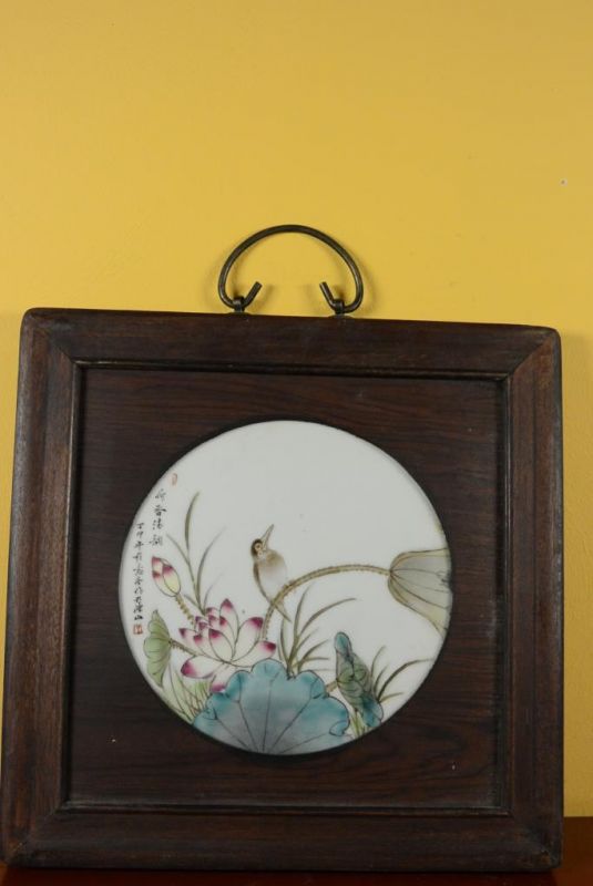 Wood and Porcelain Panel - Bird in the nature 2 1