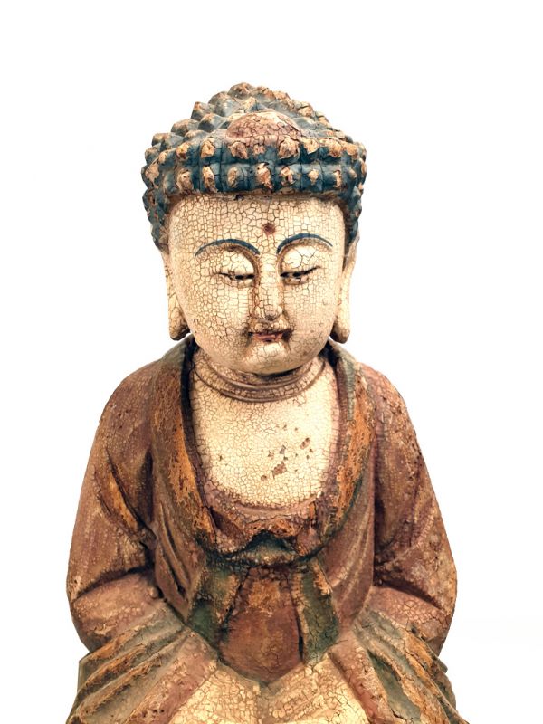 Wooden Buddha Statue Tibetan Buddhism 2