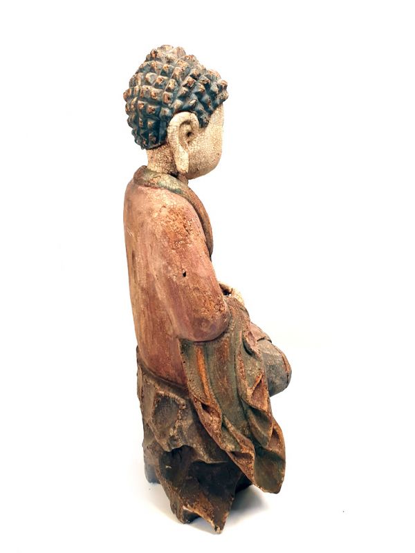 Wooden Buddha Statue Tibetan Buddhism 4