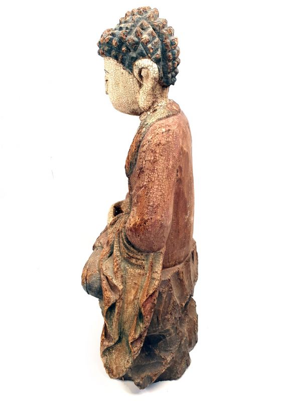 Wooden Buddha Statue Tibetan Buddhism 5