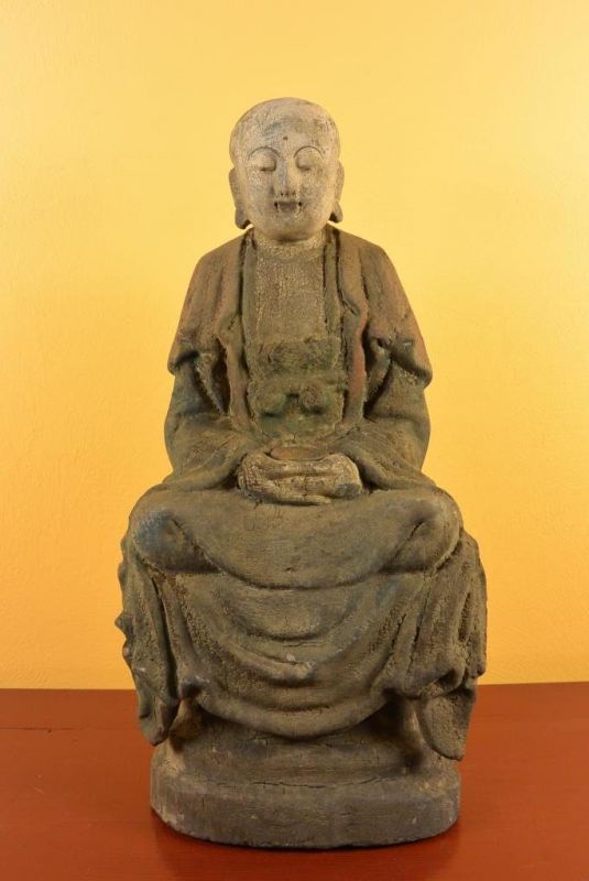 Wooden Small Statue Buddhist monk 1