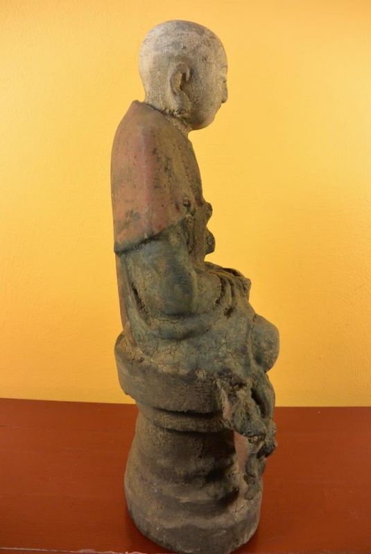 Wooden Small Statue Buddhist monk 3