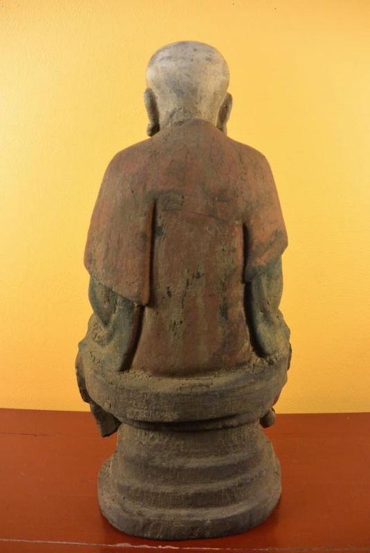 Wooden Small Statue Buddhist monk 4